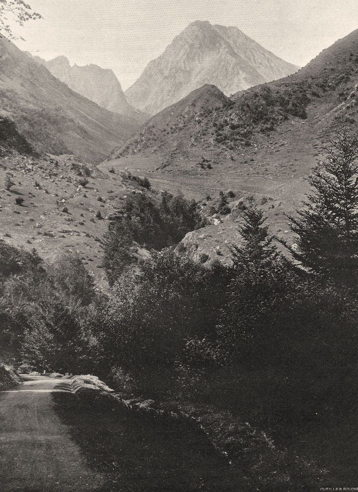 HAUTES-PYRÉNÉES. La route du Tourmalet et le Pic Du Midi 1903 old print